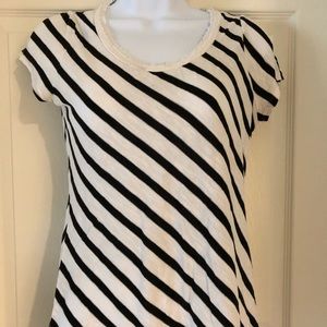 INC Diagonal Black and White Stripes